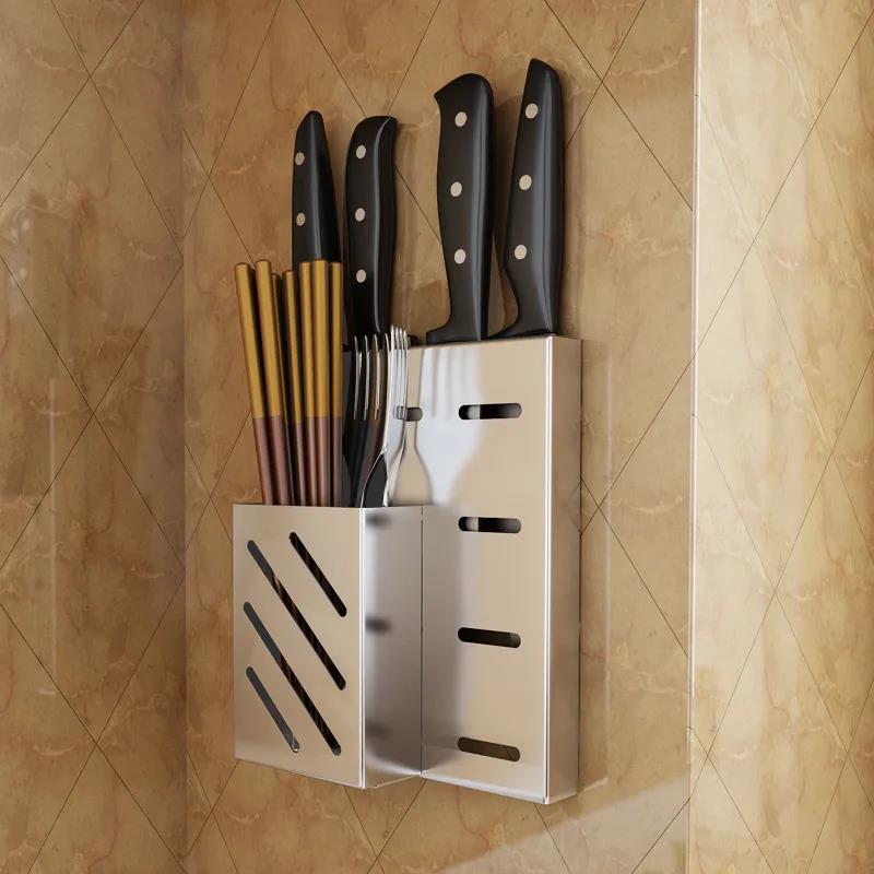 Stainless Steel Knife Wall Hanging Kitchen Multi-function Tool Storage Box