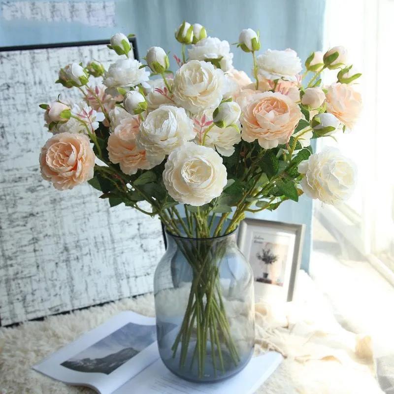 Simulation Peony Flower Home Living Room Decoration Dried Flowers Artificial Flowers Silk Flower Ornaments