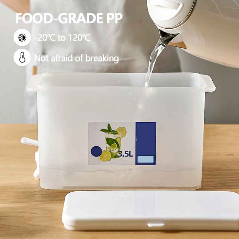 Cold Water Jug with Tap Water Beverage Drink Dispenser Fruit Teapot Tank Refrigerator Juice Kettle Cold Water Jug for Lemonade