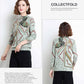 Bohemia Floral Crew Neck Woolen Sweater Women Long Sleeve Warm Printed Cashmere Sweater Knitted Jumper Tops