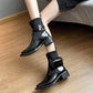 Boots Woman Martin Boots Black Chelsea Boots Thick with Short Boots Autumn and Winter Plus Velvet Warm Snow Boots Cotton Boots