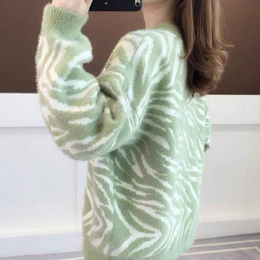 Women Mohair Skin-friendly Sweater Long Sleeve Half Turtleneck Hairy Bottom Knit Top Shirt