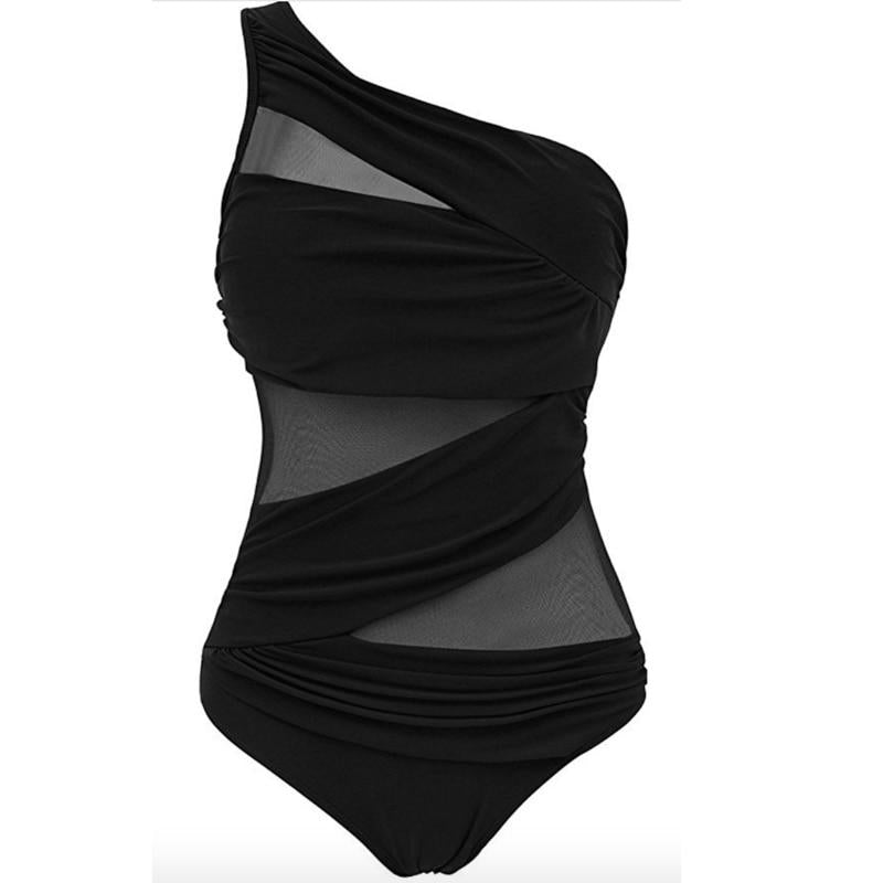 One Shoulder Swimsuit 2019 Mujer One Piece Swimwear Monokini Women 'S Swimming Suit Bnadage Bodysuit