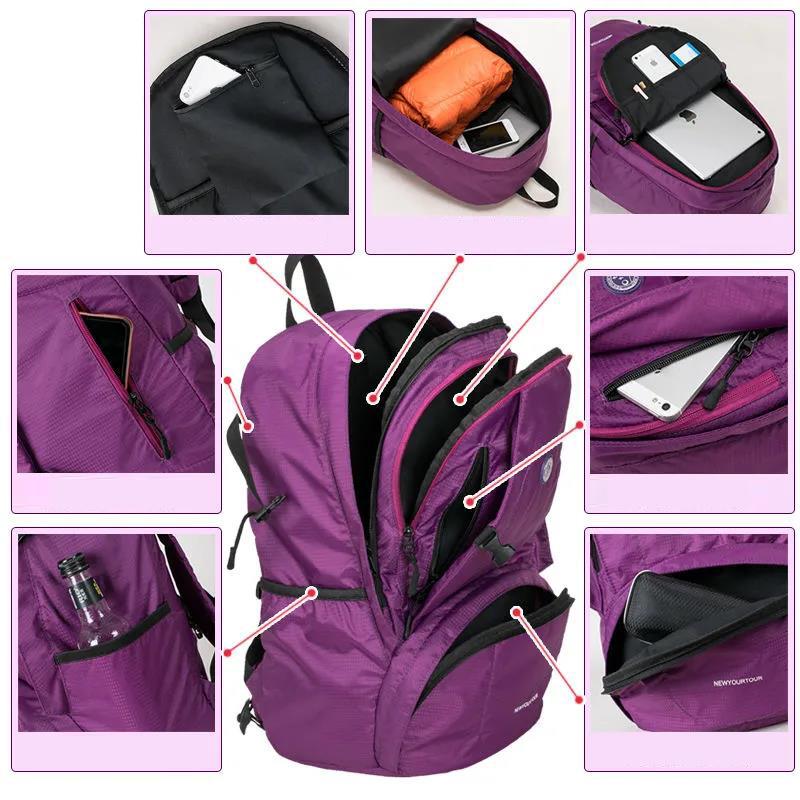 Lightweight Storage Backpack Waterproof Outdoor Sports Travel Hiking Mountaineering Foldable Backpack