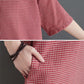 Cotton Linen Women's Summer Dress Short Sleeve Solid Color Daily Wear Dating Party Holiday