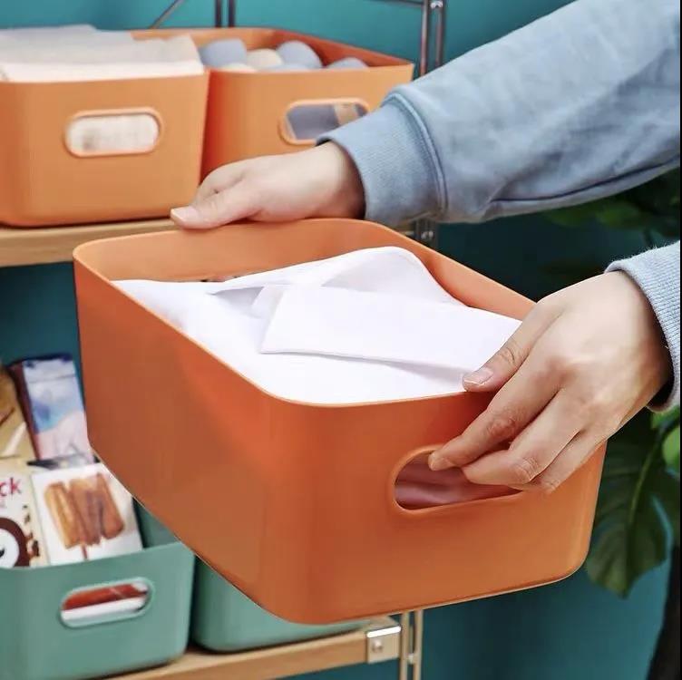 Storage Basket Desktop Storage Box Household Cosmetics Rack Bathroom Kitchen Dormitory Debris Snack Plastic Box