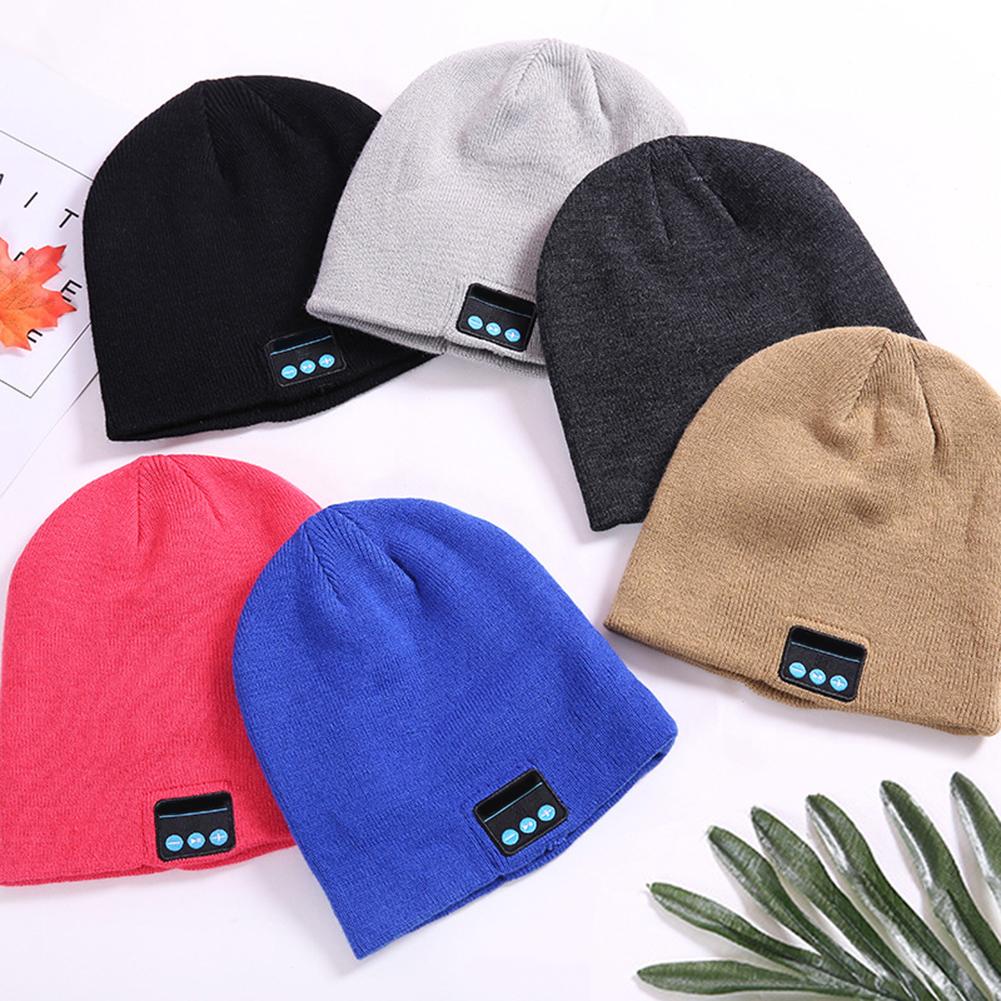 Winter Bluetooth Earphone Wireless Headphone Hat Headset with Mic Sport Hat Sony Stereo Music Caps