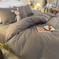 Pure Color Simple Nordic Fengshui Washed Cotton Four-piece Quilt Cover Sheet Student Dormitory Three-piece Bedding