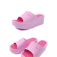 Wedge Heel Thick Bottom Women's One-word Slippers Wear Bohemian Plastic Foam Home Bathroom Slippers Ultra-light and Comfortable