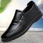 Men's Leather Shoes Middle-aged Men's Shoes Spring and Autumn Leather Business Casual Breathable Soft Sole Middle-aged Dad Shoes