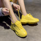 Fluorescent Green Old Shoes Spring and Summer Korean Student Breathable Mesh Thick-soled Casual Sports Shoes Women