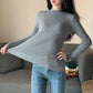 Women's Solid Color Half Turtleneck Pullover Bottoming Shirt Slim Fit Versatile Sweater