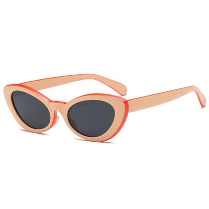 WTEMPO Sunglasses female oval sunshade glasses hand-painted line exquisite grinding tools