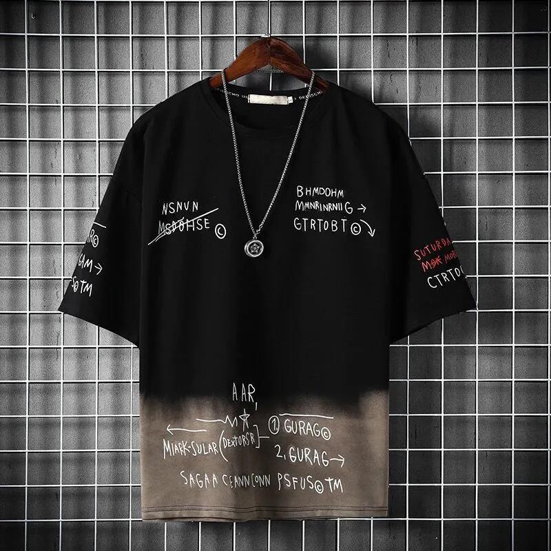 Short-sleeved Men's Summer Loose Original Five-point Sleeve Ins Short-sleeved T-shirt Male Handsome Five-point Sleeve Tide
