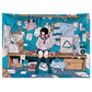 4Style Girl Tapestry/AnimeWall Hanging/Cartoon Tapestry/INS Style Tapestry/Background Cloth/Beach Towel/Wall Decor/Bedspread/Home Decor/Gift