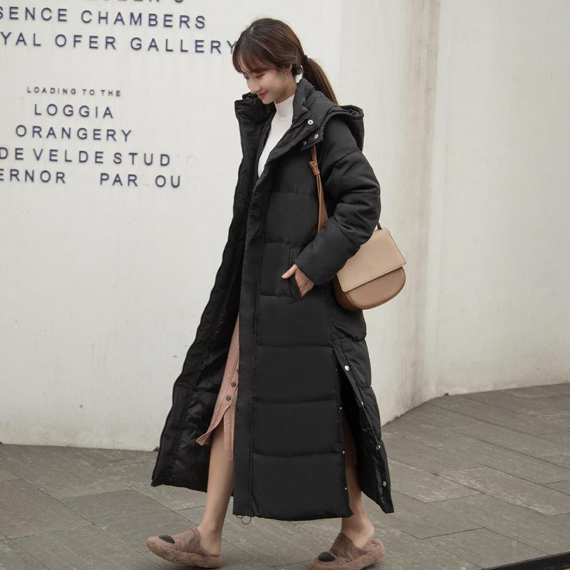 Down Jackets Women Long Winter Jacket and Coats 2021 New Thicken Warm Hooded Parkas Coat