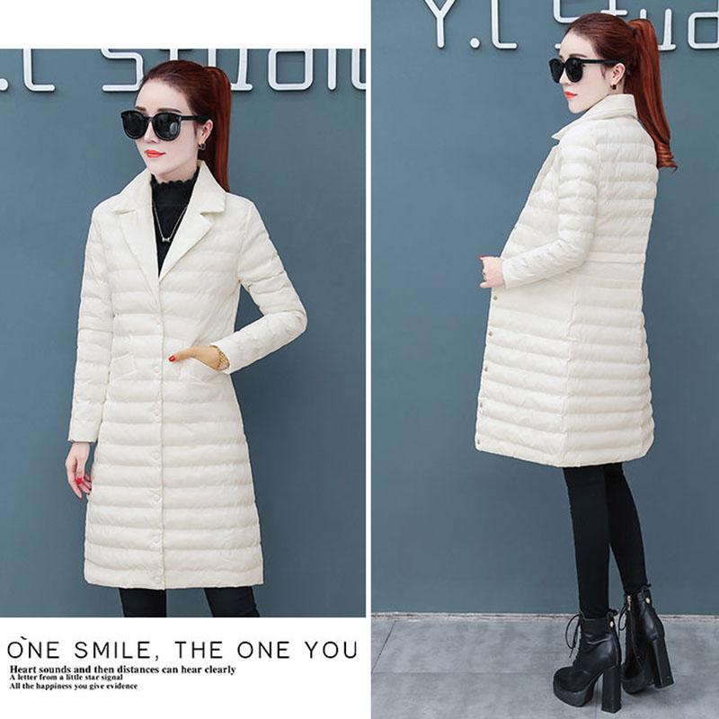 Mid-length Down Padded Coat Winter Padded Jacket Slim Slimming Thin Temperament Light Ladies Padded Jacket Women