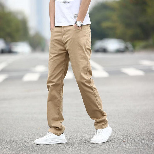 Autumn Cotton Casual Pants Men's Loose Stretch Youth Sports Pants Breathable Casual Men's Trousers