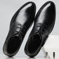 Men's Shoes Alligator British Pointed Men's Shoes Personality Heightening Shoes Printed Black Business Dress Shoes for Men