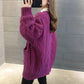 Autumn and Winter Thick Coat Cardigan Fashion Casual Top Mid-length Loose Women Sweater