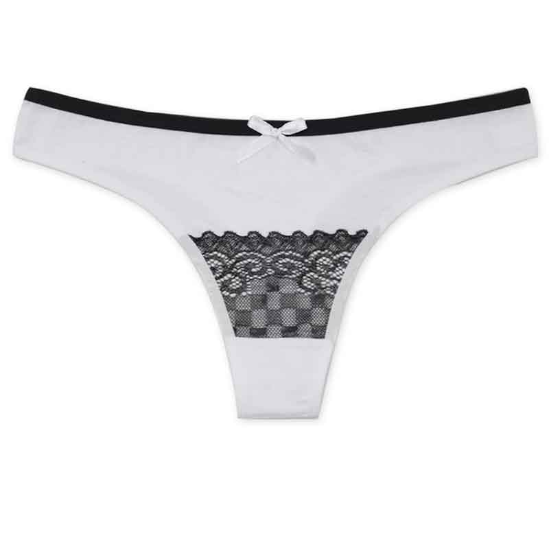 6 Pieces/set of Underwear Lace G String Underwear Female T Back Sexy Fashion Hollow Wide Belt Ladies Transparent Panties