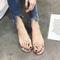 Fashion Crystal Flip Flops Female Summer Korean Version Wear Non-slip Flat Bottom Female Students Summer Beach Shoes Ladies Sandals and Slippers