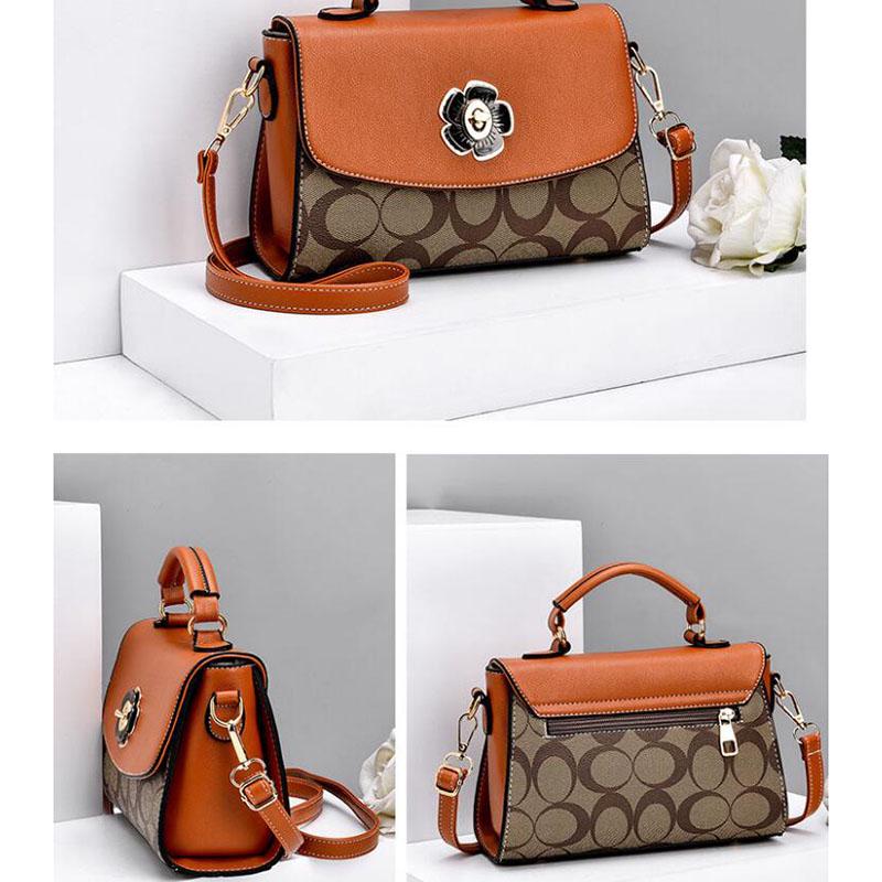 PU Leather Crossbody Bags women shoulder bag camellia female handbag small bag fashion messenger bag small square bag