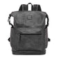 Gray Backpack Men Leather Large Capacity Waterproof Outdoor Sports Travel Student Book Computer Bags