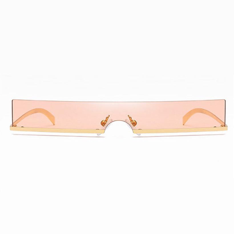 Small Rectangle Sunglasses Women Fashion Metal Frame Designer 90s Sun Glasses Ladies Retro Red Yello