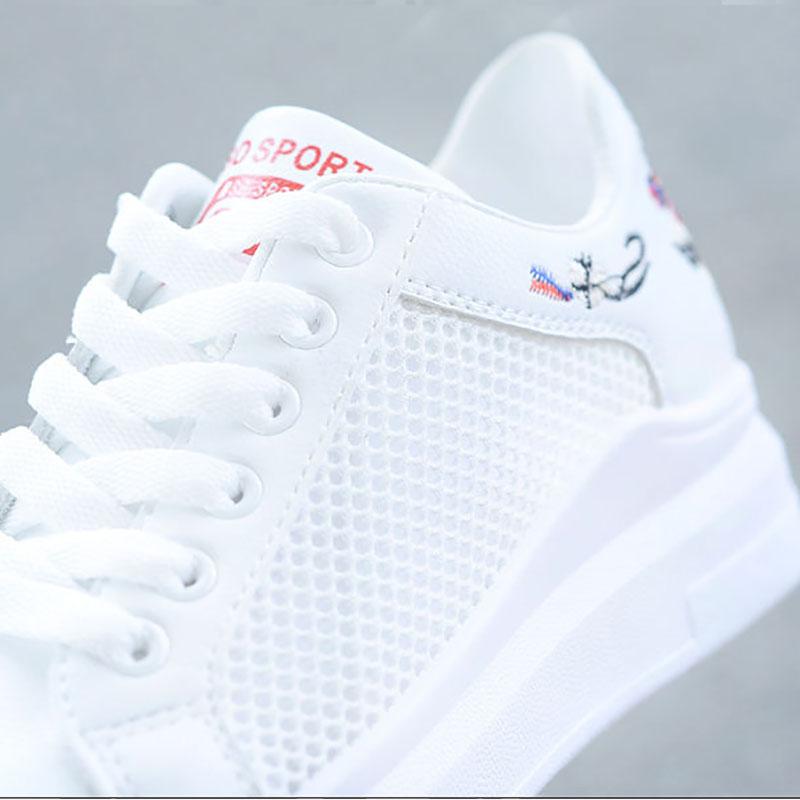 Summer Breathable White Shoes Female Hollow Sports Student Net Shoes Breathable Women