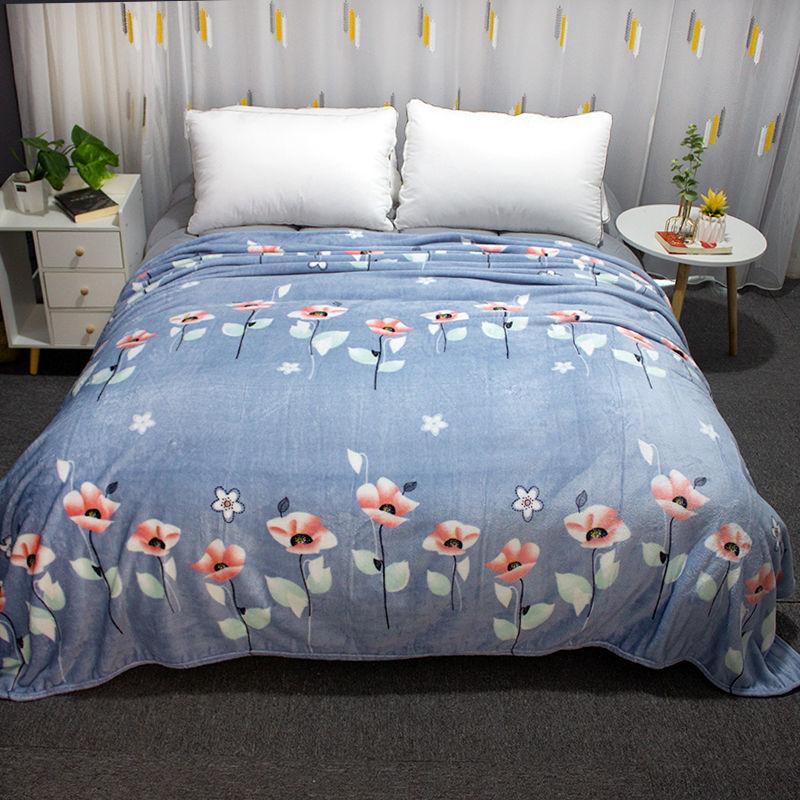 Double-sided Plus Fleece Sheets  Autumn Winter Warm Flannel Blanket Sheets Thicker Throw  Blankets for Kids Adult