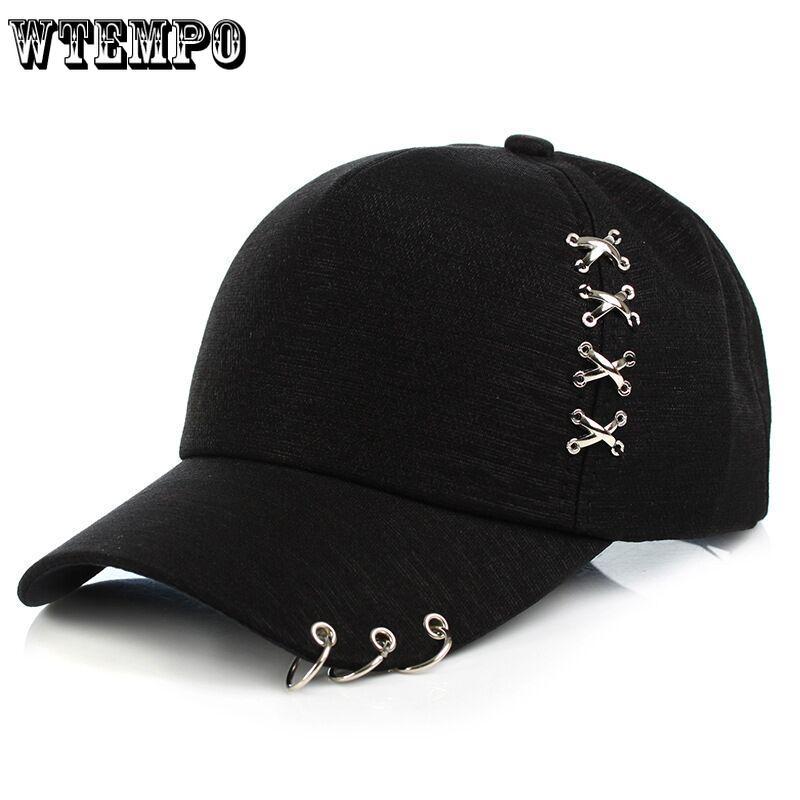 Dad Hat Creative Piercing Ring Baseball Cap Punk Gorras Bone Masculino Feminino Beisbol Hip Hop Snap