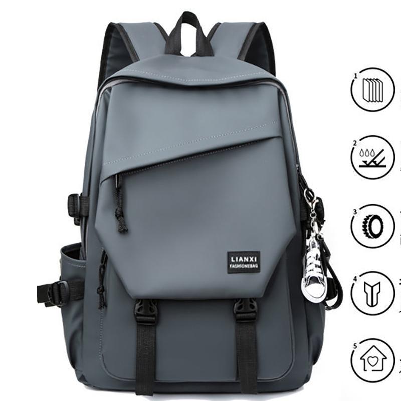 Male College Students Fashion Trend School Bag Campus Backpack Men's Shoulder Bag Korean Version of Simple Female Wild Travel Computer Bag