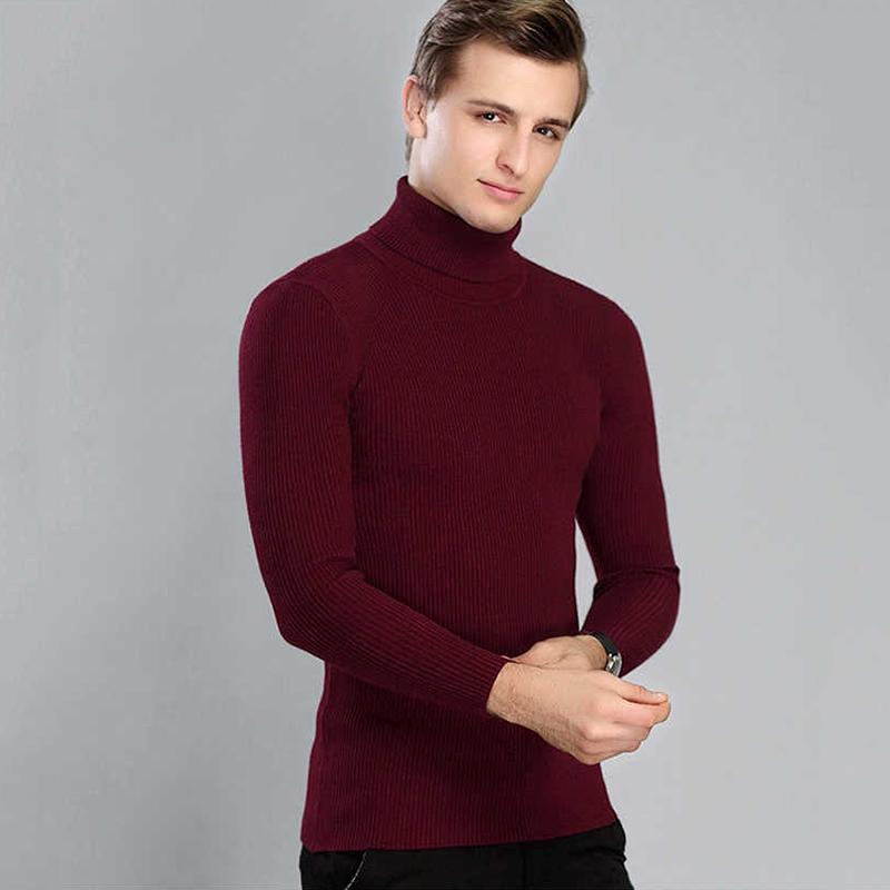 Sweater Men 2019 Casual Pullover Men Autumn Winter Turtleneck Sweaters Knitted Brand Male Sweaters