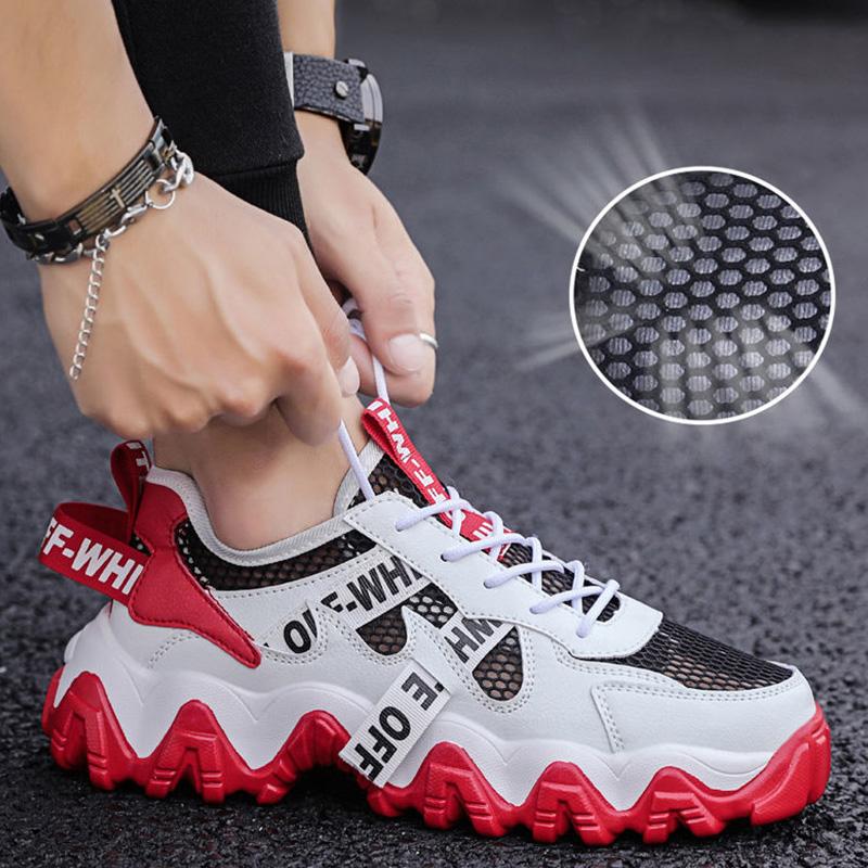 Shoes Men's Summer Hollow Breathable Mesh Student Deodorant Sports Shoes Men's Light Running Shoes