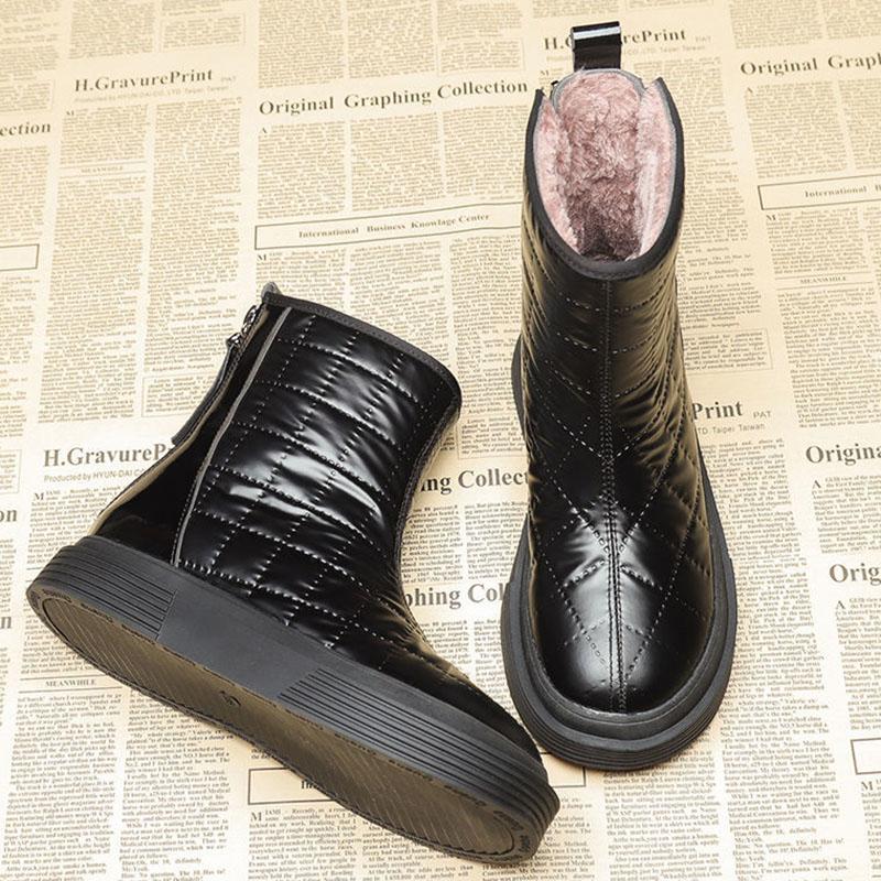 Snow Boots Women's Thickened Warm Autumn and Winter Cotton Shoes Thick-soled Waterproof Non-slip Martin Boots
