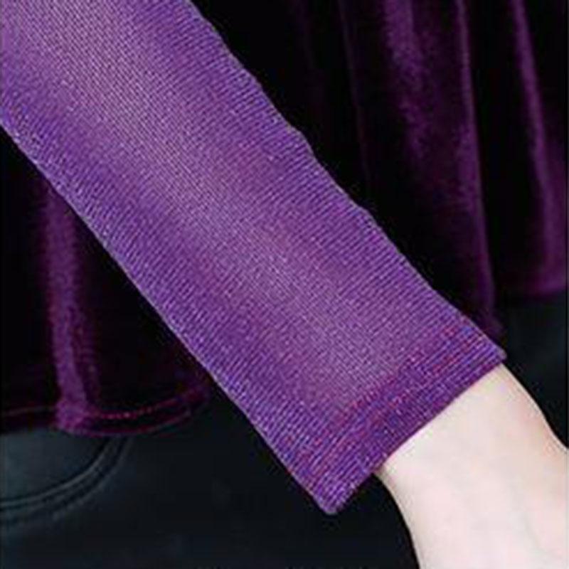 Women's Spring and Autumn Large Size Long-sleeved Bottoming Shirt Fake Two-piece Round Neck Slim Top