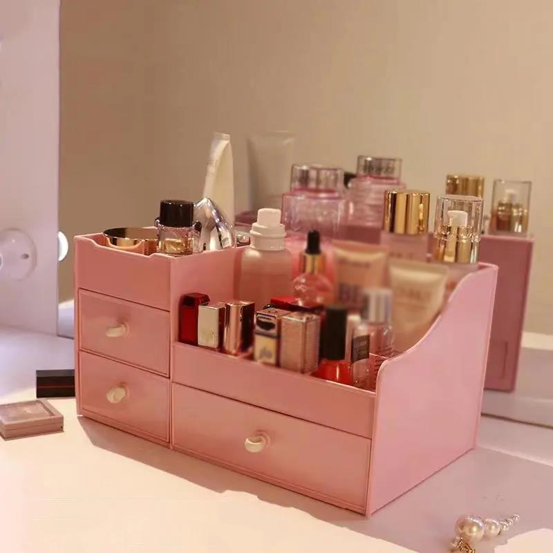 Jewelry Container Make Up Case Makeup Brush Holder Organizers Box Makeup Organizer Drawers Plastic Cosmetic Storage Box Rack
