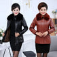 Middle-aged Mother Autumn and Winter Coat Plus Velvet Thick Fleece Fleece Women's Cardigan Stand Collar Plus Fleece Fashion Sweater
