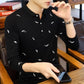 Cotton Long-sleeved Sweater Men's Autumn Trend Men's Sweatshirts Collar Lapel Slim-fit Warm Sweater