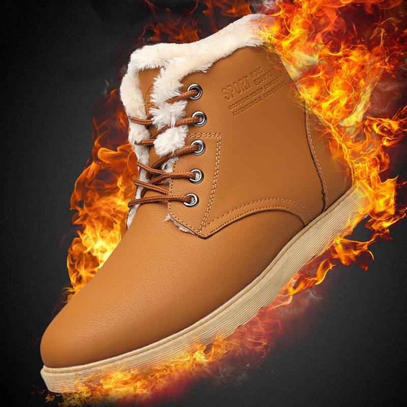 Martin Boots Men's Shoes Winter Waterproof Cold-resistant Plus Velvet Thick Warm Shoes Men's Snow Boots Men's Boots