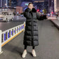 Women's Down Coat Cotton Coat Winter Loose Mid-length Over The Knee Coat Women