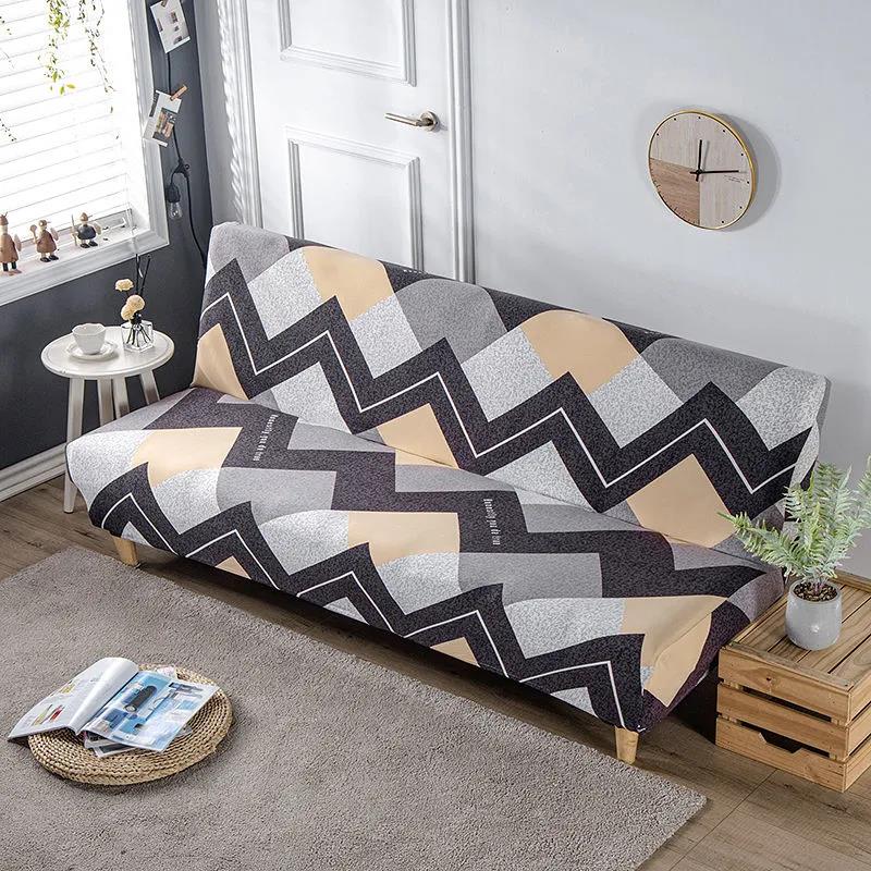 Armrestless Sofa Bed Cover All-Inclusive Simple Folding Universal Fabric Anti-Slip Full Cover Sofa Cover