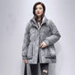 Design Niche Sequined Down Jacket Women's Mid-length Autumn and Winter Fashion Korean Style Jacket