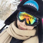 Ski Goggles Anti-fog Wind-proof Sand Men and Women Adult Children Outdoor Ski Goggles Inside with Myopia Mountaineering Cycling Goggles Myopia Glasses