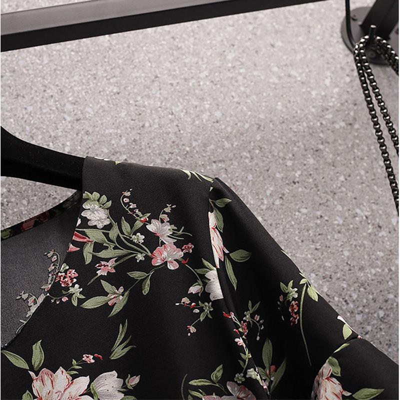 Large Size Floral Dress Women's Summer Dress Short Sleeve Printing Knee-length Daily Wear Office Dating Party