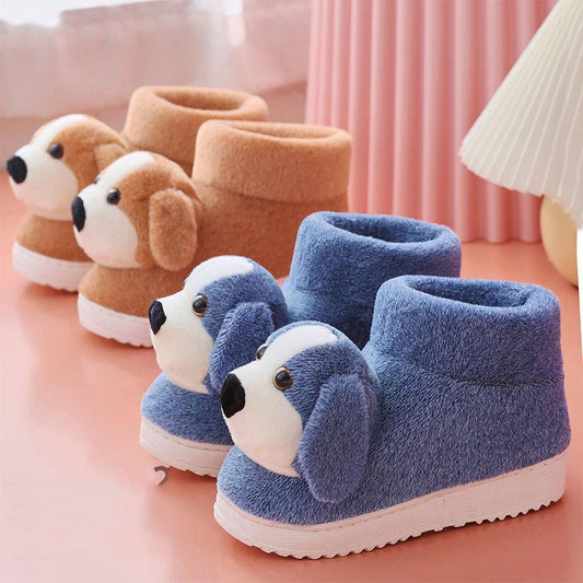 Warm Cotton Shoes Men's and Women's Home Shoes Bag Heel High-top Thick-soled Cotton Shoes Winter Cartoon Cute Cotton Shoes Cotton Boots