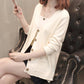 Winter Women Warm Casual Long Section Button Breasted Soft Cardigans Sweater Coat Jacket