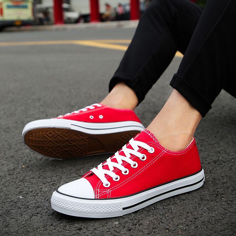 Men's Shoes Canvas Shoes Couple Canvas Shoes Men's Men's Cloth Shoes Board Shoes Low To White Shoes