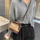 Bucket Bag Shoulder Messenger Bags Casual Female Crossbody Bags Portable PU Leather Multi-Layer Large Capacity Handbag